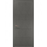 Двері Папа Карло STYLE ST-09 Бетон сірий, кромка алюміній сірий