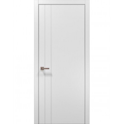 Двері Папа Карло STYLE ST-10 Білий матовий, кромка алюміній сірий