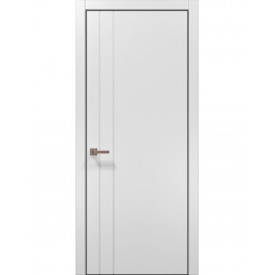 Двері Папа Карло STYLE ST-10 Білий матовий, кромка алюміній чорний