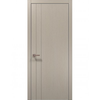 Двері Папа Карло STYLE ST-10 Дуб кремовий, кромка алюміній сірий