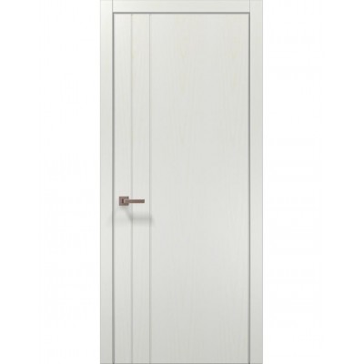 Двері Папа Карло STYLE ST-10 Ясен білий, кромка алюміній сірий