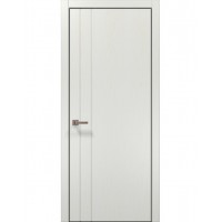 Двері Папа Карло STYLE ST-10 Ясен білий, кромка алюміній чорний