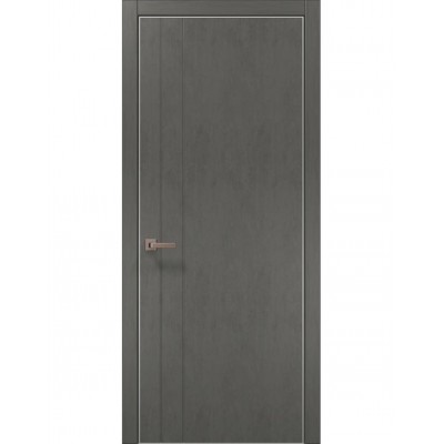 Двері Папа Карло STYLE ST-10 Бетон сірий, кромка алюміній сірий