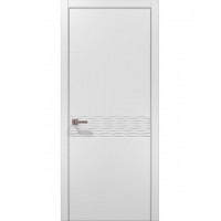 Двері Папа Карло STYLE ST-11 Білий матовий, кромка алюміній сірий