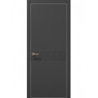 Двері Папа Карло STYLE ST-11 Темно сірий супермат, кромка алюміній сірий