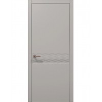 Двери Папа Карло STYLE ST-11 Светло серый супермат, кромка алюминий серый