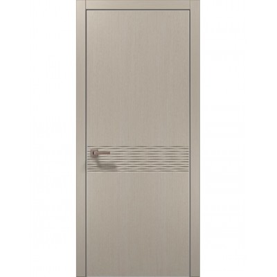 Двери Папа Карло STYLE ST-11 Дуб кремовый, кромка алюминий серый