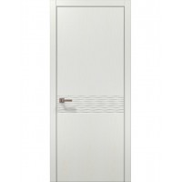 Двері Папа Карло STYLE ST-11 Ясен білий, кромка алюміній сірий