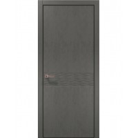 Двері Папа Карло STYLE ST-11 Бетон сірий, кромка алюміній чорний