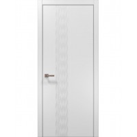 Двері Папа Карло STYLE ST-12 Білий матовий, кромка алюміній сірий