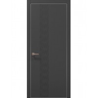 Двері Папа Карло STYLE ST-12 Темно сірий супермат, кромка алюміній сірий