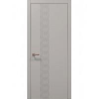 Двери Папа Карло STYLE ST-12 Светло серый супермат, кромка алюминий серый