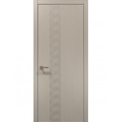 Двери Папа Карло STYLE ST-12 Дуб кремовый, кромка алюминий серый