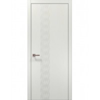 Двери Папа Карло STYLE ST-12 Ясень белый, кромка алюминий серый