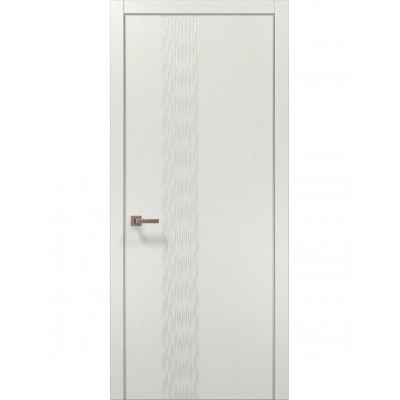 Двері Папа Карло STYLE ST-12 Ясен білий, кромка алюміній сірий