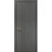 Двері Папа Карло STYLE ST-12 Бетон сірий, кромка алюміній чорний