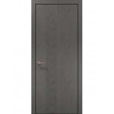 Двері Папа Карло STYLE ST-12 Бетон сірий, кромка алюміній чорний