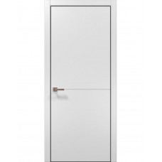 Двері Папа Карло STYLE ST-13 Білий матовий, кромка алюміній чорний