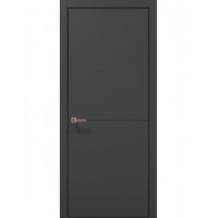 Двері Папа Карло STYLE ST-13 Темно сірий супермат, кромка алюміній чорний