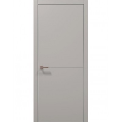 Двері Папа Карло STYLE ST-13 Світло сірий супермат, кромка алюміній сірий