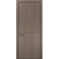 Двері Папа Карло STYLE ST-13 Дуб сірий, кромка алюміній чорний