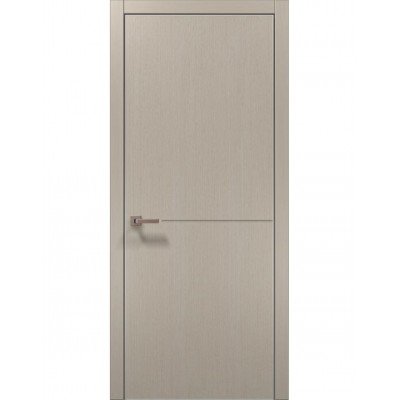 Двері Папа Карло STYLE ST-13 Дуб кремовий, кромка алюміній сірий