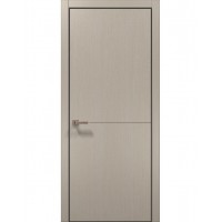 Двері Папа Карло STYLE ST-13 Дуб кремовий, кромка алюміній чорний