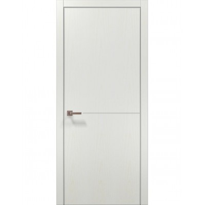Двері Папа Карло STYLE ST-13 Ясен білий, кромка алюміній сірий