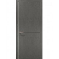 Двері Папа Карло STYLE ST-13 Бетон сірий, кромка алюміній сірий