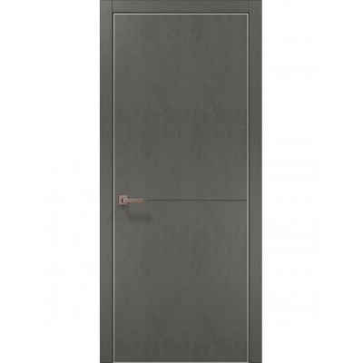 Двері Папа Карло STYLE ST-13 Бетон сірий, кромка алюміній сірий