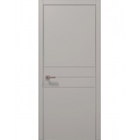 Двери Папа Карло STYLE ST-14 Светло серый супермат, кромка алюминий серый