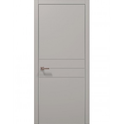 Двері Папа Карло STYLE ST-14 Світло сірий супермат, кромка алюміній сірий