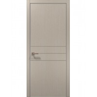 Двери Папа Карло STYLE ST-14 Дуб кремовый, кромка алюминий серый