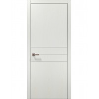 Двері Папа Карло STYLE ST-14 Ясен білий, кромка алюміній сірий
