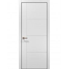 Двері Папа Карло STYLE ST-15 Білий матовий, кромка алюміній чорний