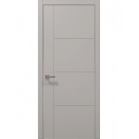 Двері Папа Карло STYLE ST-15 Світло сірий супермат, кромка алюміній сірий
