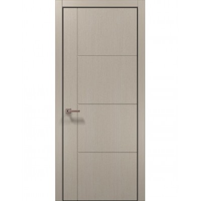 Двері Папа Карло STYLE ST-15 Дуб кремовий, кромка алюміній чорний