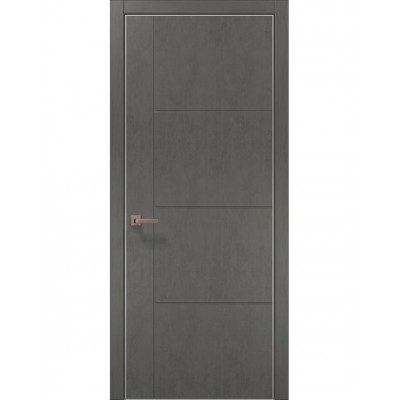 Двері Папа Карло STYLE ST-15 Бетон сірий, кромка алюміній сірий