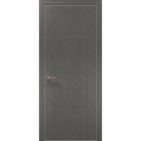Двері Папа Карло STYLE ST-16 Бетон сірий, кромка алюміній сірий