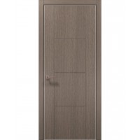 Двері Папа Карло STYLE ST-16 Дуб сірий, кромка алюміній сірий