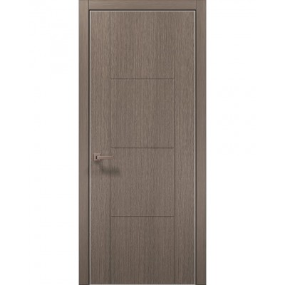 Двері Папа Карло STYLE ST-16 Дуб сірий, кромка алюміній сірий