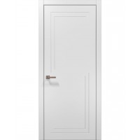 Двері Папа Карло STYLE ST-17 Білий матовий, кромка алюміній сірий