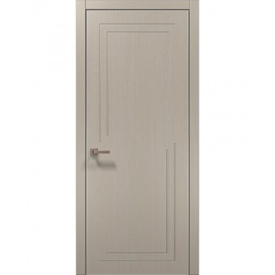 Двери Папа Карло STYLE ST-17 Дуб кремовый, кромка алюминий серый