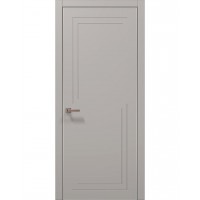 Двері Папа Карло STYLE ST-17 Світло сірий супермат, кромка алюміній сірий