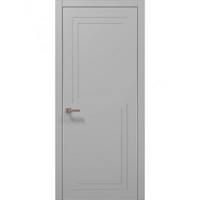Двері Папа Карло STYLE ST-17 Сірий матовий, кромка алюміній сірий