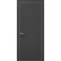 Двері Папа Карло STYLE ST-17 Темно сірий супермат, кромка алюміній сірий