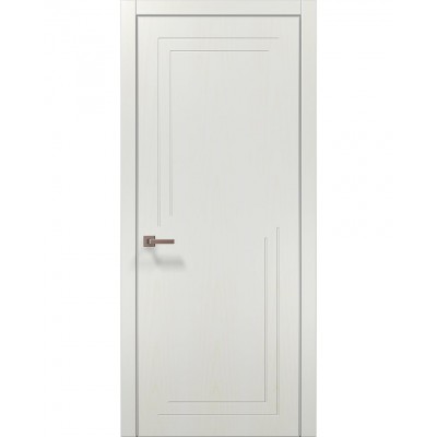 Двері Папа Карло STYLE ST-17 Ясень білий, кромка алюміній сірий
