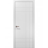 Двері Папа Карло STYLE ST-19 Білий матовий, кромка алюміній сірий