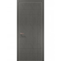 Двері Папа Карло STYLE ST-19 Бетон сірий, кромка алюміній сірий