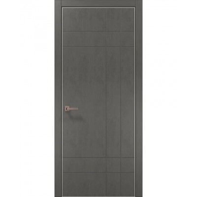 Двері Папа Карло STYLE ST-19 Бетон сірий, кромка алюміній сірий